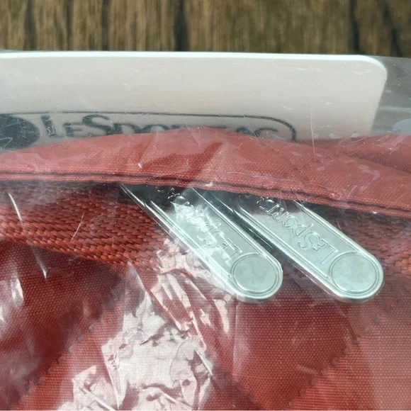 LESPORT SAC Quilted Red Orange Burgundy Backpack Route Small - Picture 4 of 8